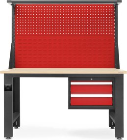 Banc de lucru Logan antracit-roșu