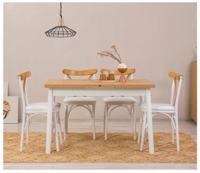 Set mobilier sufragerie Duvasa 25 (alb) (pentru 4 persoane). 1093810