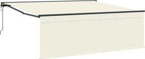 vidaXL Copertină Crem 350 x 250 x 165 cm Poliester și Aluminiu