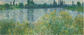 Tablou - Claude Monet, Banks of the Seine, reproducere (120x50 cm)