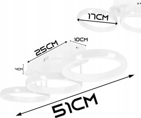 Plafonieră LED dimabilă, 30W, 230V, 3000–6500K, albă, Wi‑Fi Tuya + telecomandă