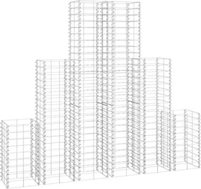 vidaXL Set gabioane, 6 buc., sârmă galvanizată