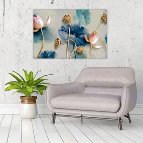 Tablou cu flori (90x60 cm)