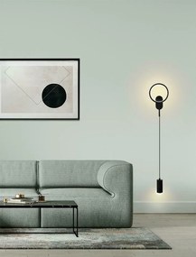 Aplica de perete cu 2 puncte de lumina COMO negru