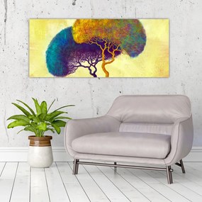 Tablou - Copaci în deal (120x50 cm)