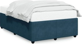 vidaXL Cadru de pat, albastru, 120x190 cm, catifea
