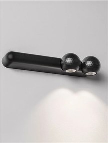 Plafoniera cu 2 Spoturi LED stil minimalist 2700K NOTIC negru