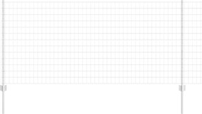 vidaXL Gard cu Stâlp Argintiu 1 x 25 m Oțel