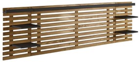 Tăblie de pat neagră/în culoare naturală din lemn masiv de pin 240x62 cm Nidra – Marckeric