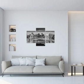 Tablou - Negru și alb oraș mare (90x60 cm)