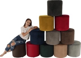 Taburet, piele ecologică maro, TOP 45