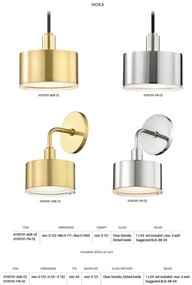 Aplica de perete design modern NORA, alama antichizata