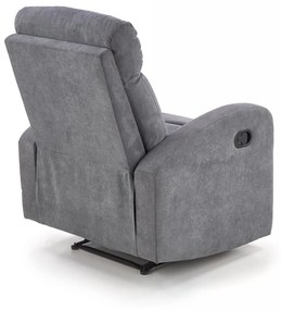 Fotoliu recliner Oslo 1S stofa gri inchis H100 cm