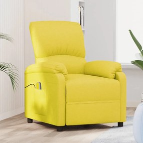 348503 vidaXL Fotoliu de masaj, galben deschis, material textil