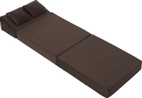 Saltea pliabilă/fotoliu extensibil, 2 in 1, maro Taupe, PELOS