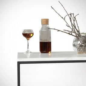 Măsuță de cafea MARMO 43x75 cm neagră/albă