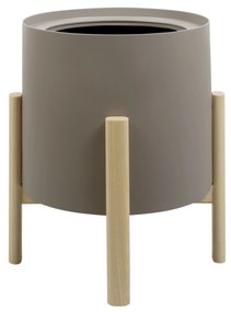 Ghiveci rotund cu auto-irrigare ASHI, diferite variante - Hobby Flower Dimensiuni: Ø 41 x 51, Culoare: gri-maro