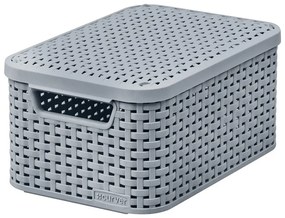 Cutie de depozitare gri din plastic cu capac 20x29x14 cm Style – Curver