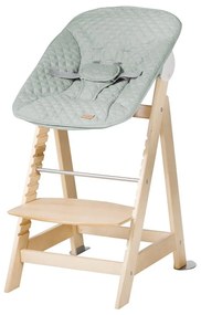 Scaun de masă pentru bebe verde deschis/în culoare naturală Style Born Up 2in1 – Roba