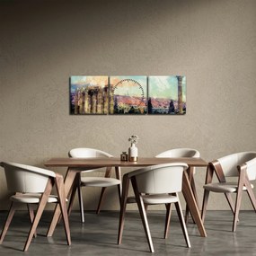Tablou - Acropole, Atena, Grecia (cu ceas) (90x30 cm)
