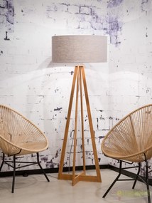 Lampadar realizat din materiale naturale, durabile si ecologice, EVEREST/F gri inchis