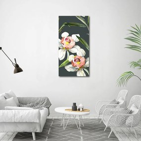 Tablou pe pe sticlă Model floral