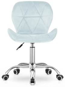 OFERTA Scaun de birou albastru deschis AVOLA VELVET II. calitate