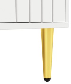 Comodă elegantă cu design unic cu valuri, Alb | Aosom Romania