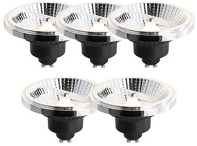 Set de 5 becuri LED GU10 cu intensitate reglabilă 111mm 10.5W 770 lm 2700K