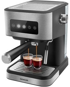Sencor - Espressor cu pârghie 1050W/230V, negru/crom mat
