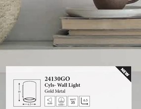 Aplica iluminat ambiental metal auriu Cyls
