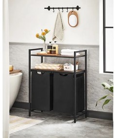 Coș pentru rufe REX maro/negru