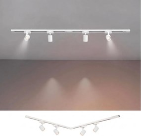 BRILAGI - Lampă spot pe șină HUSKY 4xGU10/10W/230V 150 cm alb