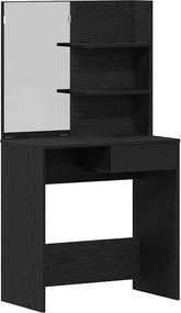 vidaXL Masă de Machiaj Stejar Negru 74,5 x 40 x 141 cm Lemn compozit