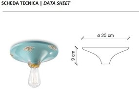 Plafoniera clasica realizata manual din ceramica TRIESTE