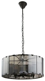 Lustră pe lanț Endon 61294 CLOONEY 8xE14/40W/230V negru/fumuriu