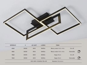 Plafoniera LED moderna design geometric MURAL alba