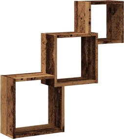 vidaXL Rafturi de perete, cub, lemn vechi, 68x15x68 cm, lemn prelucrat