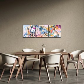 Tablou - Abstracție de basm (cu ceas) (90x30 cm)