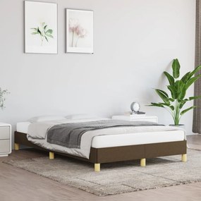 346805 vidaXL Cadru de pat, maro închis, 120x200 cm, material textil