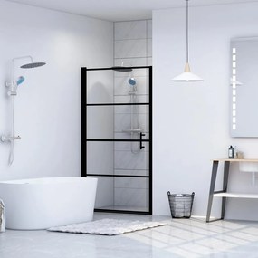 Usa de dus, negru, 81 x 195 cm, sticla securizata 81 x 195 cm, Transparent