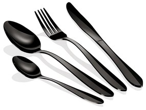 Set de tacamuri 24 de piese negru lucios Berlinger Haus BH 2630A