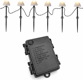 Lampi LED de gradina MUSHROOMS 20 buc, 380 cm