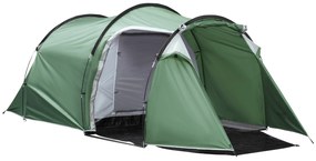 Outsunny Cort de Camping Familial 2-3 Persoane Pliabil Impermeabil Anti-UV 20+ cu Vestibul 426x206x154 cm Verde | Aosom Romania