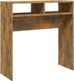 vidaXL Măsuță consolă, stejar fumuriu, 78x30x80 cm, lemn prelucrat