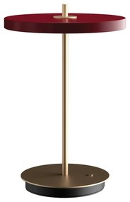 Veioză roșie LED cu intensitate reglabilă cu abajur din metal (înălțime 31 cm) Asteria Move – UMAGE