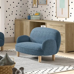 Canapea pentru copii bej cu tapițerie din țesătură bouclé 89 cm Rocky – Vipack