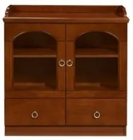 Dulap birou cafea 80cm, nuc, MDF, D-8001