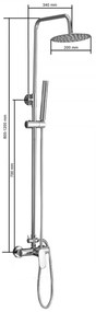 Set de duș Mitchell cu baterie