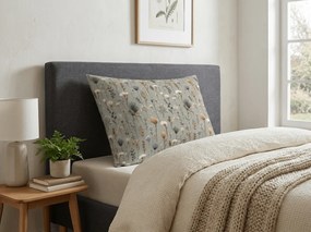 Husa pentru perna din microfibra BOTANIC FIELD 70x90 cm, gri
